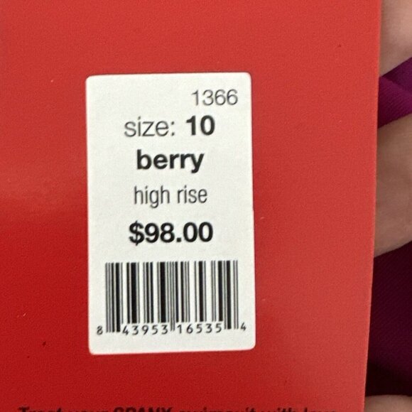SPANX Let's Go Slimming Swimwear High Waist Bottom Women 10 Berry Pink New 8682 - Picture 5 of 16